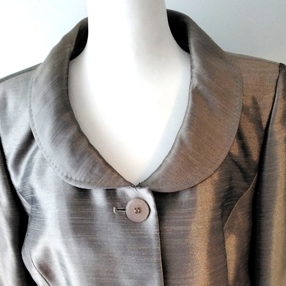 Kasper Dressy Taupe Skirt Set/Suit, size 12P - Picture 2 of 15